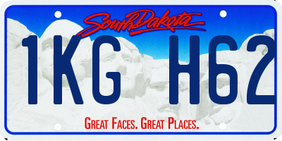 SD license plate 1KGH62
