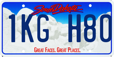 SD license plate 1KGH80