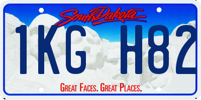 SD license plate 1KGH82
