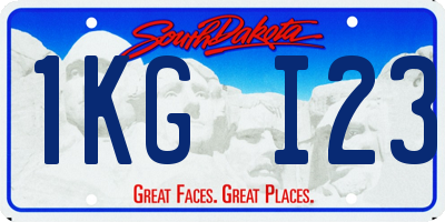 SD license plate 1KGI23