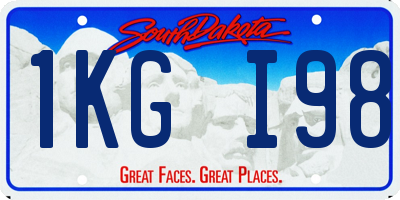 SD license plate 1KGI98