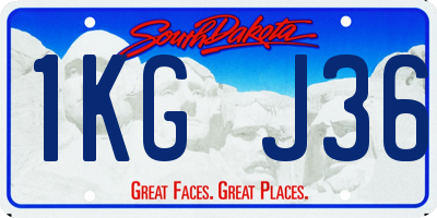 SD license plate 1KGJ36