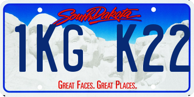 SD license plate 1KGK22