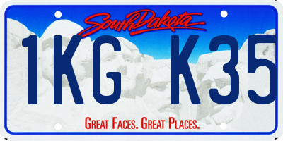 SD license plate 1KGK35