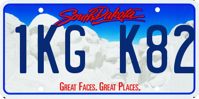 SD license plate 1KGK82