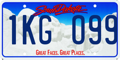 SD license plate 1KGO99
