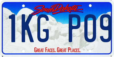SD license plate 1KGP09