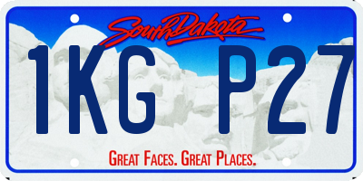 SD license plate 1KGP27