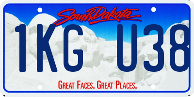 SD license plate 1KGU38