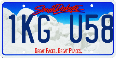 SD license plate 1KGU58