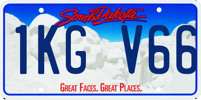 SD license plate 1KGV66