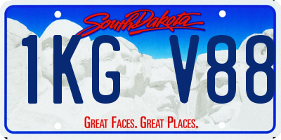 SD license plate 1KGV88