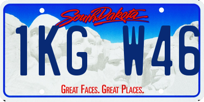 SD license plate 1KGW46