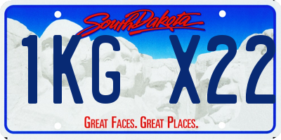 SD license plate 1KGX22