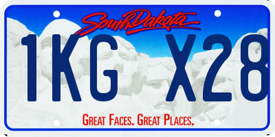 SD license plate 1KGX28