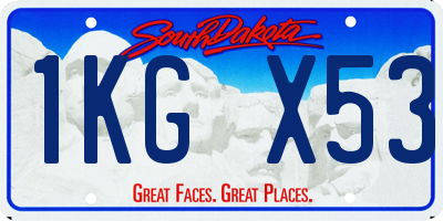 SD license plate 1KGX53