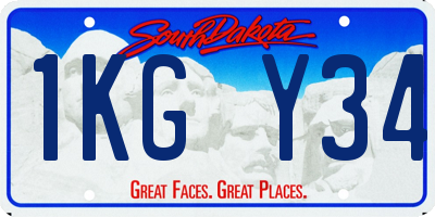 SD license plate 1KGY34