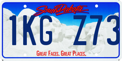 SD license plate 1KGZ73