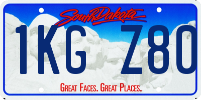 SD license plate 1KGZ80