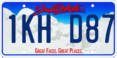 SD license plate 1KHD87