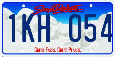 SD license plate 1KHO54
