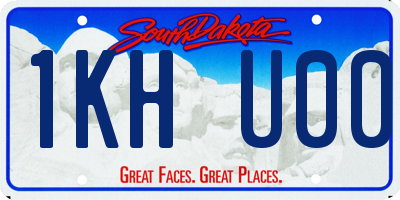 SD license plate 1KHU00