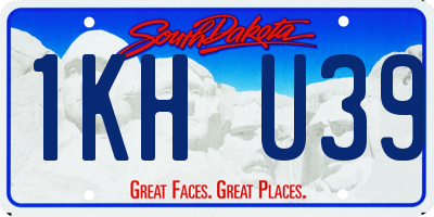 SD license plate 1KHU39