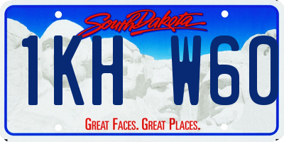 SD license plate 1KHW60