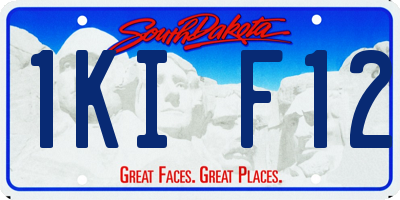SD license plate 1KIF12