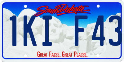 SD license plate 1KIF43