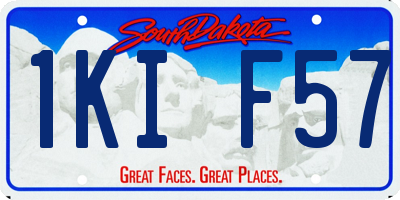 SD license plate 1KIF57