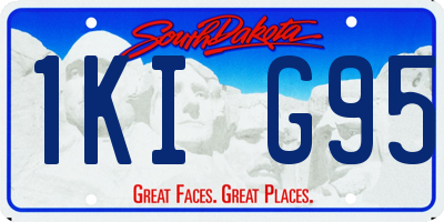 SD license plate 1KIG95