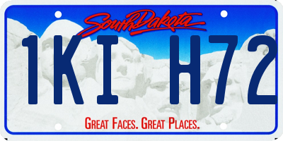 SD license plate 1KIH72