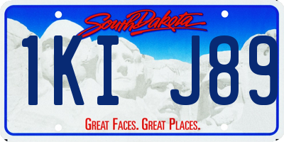 SD license plate 1KIJ89
