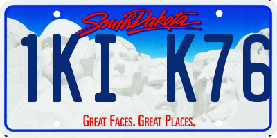 SD license plate 1KIK76