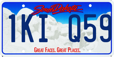 SD license plate 1KIQ59