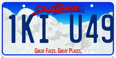 SD license plate 1KIU49