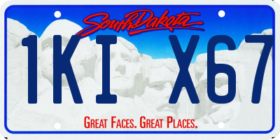 SD license plate 1KIX67