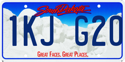 SD license plate 1KJG20
