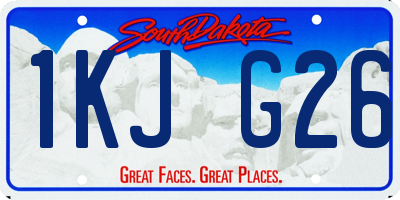 SD license plate 1KJG26