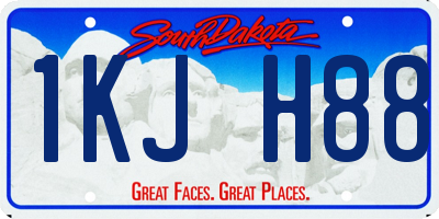 SD license plate 1KJH88