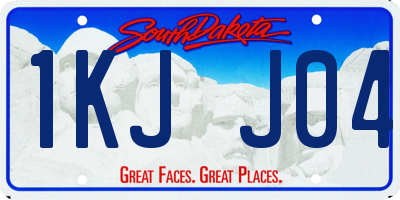 SD license plate 1KJJ04