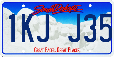 SD license plate 1KJJ35