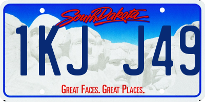 SD license plate 1KJJ49