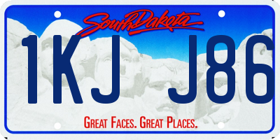 SD license plate 1KJJ86