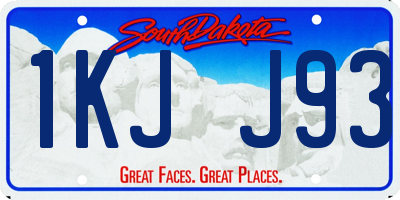 SD license plate 1KJJ93