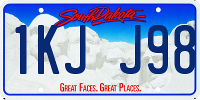 SD license plate 1KJJ98
