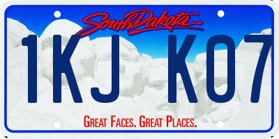 SD license plate 1KJK07