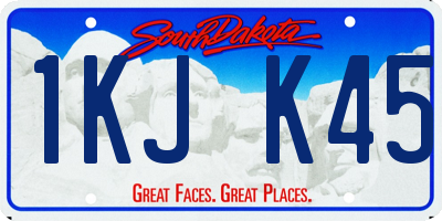 SD license plate 1KJK45