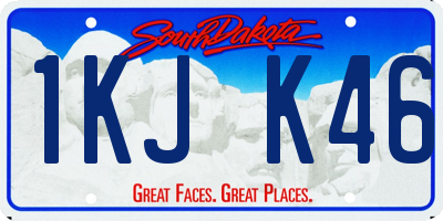 SD license plate 1KJK46